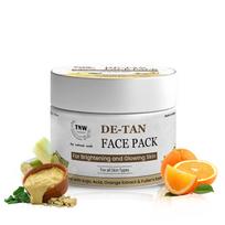 TNW The Natural Wash DeTan Tan Removal Face Pack 50g | Tan Removal Face Mask for Glowing Skin | Deep Cleansing Oil Control Brightening Skin Care