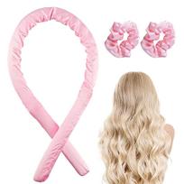 GUBB Heatless Hair Curler - Crafted With Pure Satin For Perfect Bouncy Curls Without Heat - Voluminous & Long Lasting Curls | 1 Hair Ribbon & 2 Scr