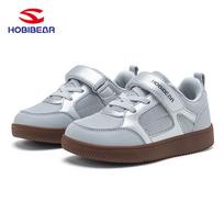 HOBIBEAR Kids' Wide-Toe Retro Velcro Sneakers for Boys & Girls - Breathable & Casual. 28