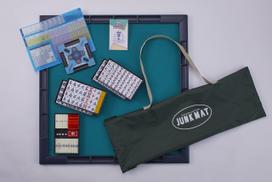 TAIYO GIKEN Junk Mat Prime Gear Mahjong Set, Portable Japanese Mahjong Game Set for Home, Travel and Tabletop Play kalkės