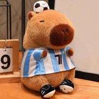 Capybara Sports Plush Toy: Basketball & Football Doll for Kids - Perfect Birthday Gift 22cm (170g)