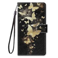 New Case Compatible With Samsung Galaxy Xcover 5 Cover  Card Slots Creative Golden Butterfly Pattern Wallet Case Coque