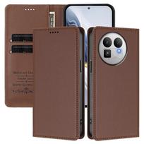 Realme GT 8 Pro Wallet Case - RFID Blocking PU Leather Flip Cover with Wireless Charging & Magnet šviesiai violetinė spalva