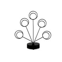 Portable Business Card Holder Multifunctional Desk Organizer Photo Tree Stand  Valentine Party Black Round