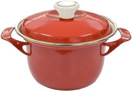 Fuji Enamel EX Series 16cm Cocotte Scarlet skaisčiai raudona su oranžiniu atspalviu