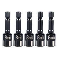 5Pcs Professional Wrench Impact Socket Electric Wrench Hexagonal Socket for Auto and Engineering Repairs 1