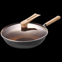 KOBACH Non-Coated Fine Iron Wok Pan, 32cm