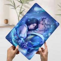 Final Fantasy X Tidus and Yuna Tinplate Poster Customized Wall Art Vintage Metal Signs Retro Tin Plaque for Decoration Room 20x30cm（7.8x11.8inch）