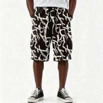 Men's Casual Floral Print Drawstring Shorts with Multiple Pockets XL
