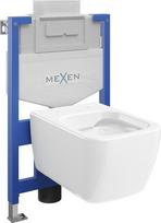 Mexen Margo paslėptas WC rėmo komplektas Fenix XS-U su WC dubeniu, baltas blizgesys - 6853342XX00, 51x35x36 cm