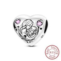 Silve Charms Beads Forever Love Heart Sister Family Life Charms Dangle For Bracelet Woman Jewelry Gifts