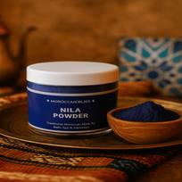 MS MAGIC SECRET Maroko Nila Milteliai | 100% Natūralūs Indigo Mėlyni Milteliai Odos Balinimui, Raminimui ir Detoksikacijai | Tradicinė Maroko Hammamo Grožio Priemonė gray