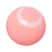 Smart Rolling Balls for Dogs Pet Interactive Dog Toys Movement Toy Electric Moving Chew Ball Squeaky Dog Toy Ball with Rope (Pink,M) rožinė