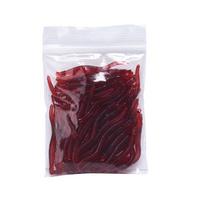 50 Vnt. Imituojami Sliekai 35 Mm Dirbtiniai Žvejybos Masalai Įrankiai Minkšti Masalai red