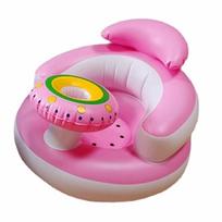 Cartoon Inflatable Baby Sofa Music Feature Children Bath Stool  Boy/Girl Pink no Music