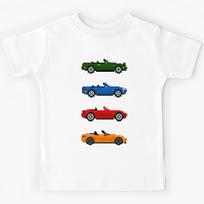 Pixel art Miata generations special editions Kids T-Shirt 100