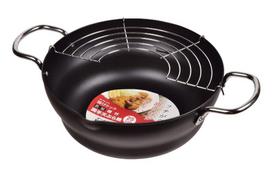 Pearl Metal Deep Fryer Cook Iron Tempura Pot 25cm Double-Handled HB-1375