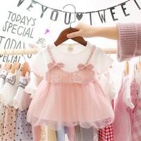 Girls Summer Short Sleeve Tulle Tutu Dress Princess Party Gown For Baby Kids Casual Cute Mesh Sundress 80cm