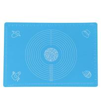 Anti-slip Bottom Non-stick Sheet Food Grade Silicone Pastry Rolling Mat  Kitchen Cooking Prep mėlyna