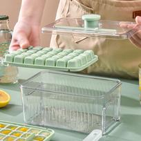 28 Grids Ice Cube Tray Press Type Ice Tray with Lid Stackable Ice Cube Maker Mould  Bar