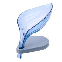 Leaf Shape Soap Cleaning Sponge Holder Drain Box Soap Rack with Suction Cups