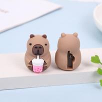Capybara Animacinis Pieštukų Drožtuvas Žaislas - Mielos Studentų Kanceliarinės Prekės Aklas Dėžutė