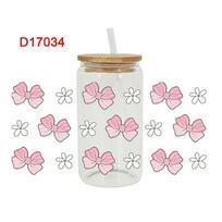 Bow Theme UV DTF Transfer Sticker Waterproof Cup Decals Libbey Glasses Wraps  for Cup Decoration 1