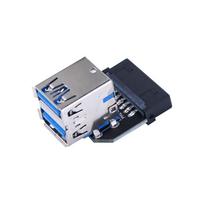 for Computer USB 3.0 A Female 19 20 Pin Female Motherboard Adapter Motherboard  Converter Adapter Converter Motherboard Adapter