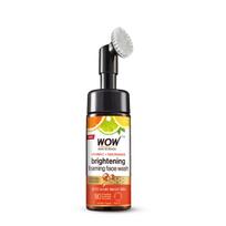 WOW Skin Science Brightening Vitamin C & Niacinamide Foaming Face Wash | For Brighter Glow | Built-in Brush for Deep Cleansing | Brightens & Evens