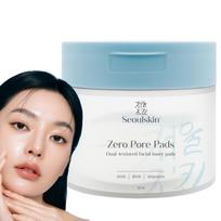 SeoulSkin Zero Pore Toner Pads | Dual-Textured Exfoliating & Hydrating Toner Pads | AHA + BHA + Allantoin | Reduces Blackheads, Oil & Pore Visibili
