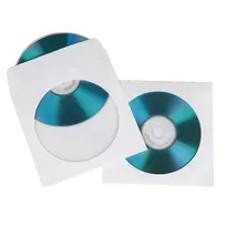 Hama CD popieriniai vokeliai, balti, 100 vnt./pakuotė, 1 diskui