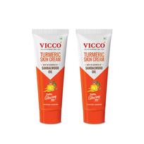 Vicco Turmeric Skin Cream | With Turmeric & Sandalwood Oil for Glowing Skin I Acne Control & Natural Glow I Trusted Ayurvedic Care for Long-Lasting