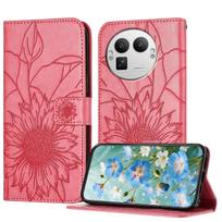Flip Case for Realme GT 8 Pro Sunflower Floral PU Leather Wallet Cover with Card Holder Magnetic Clasp Viewing Stand Shockproof Protective Case juoda