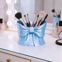 3D Printed Bow Shape Pen Holder Space-Saving Pen Organizer Makeup Brush Storage  Women Girls mėlyna