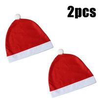 1-10PCS Santa Hat Car Seat Headrest Cover Christmas Car Decoration for Seat Protection and Holiday Ornament