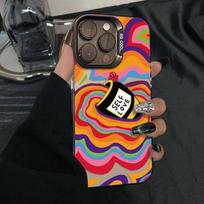 Rainbow cup case for Apple iPhone 16 Pro, iPhone 17, 15 Pro Max, creative design, and trendy design. iPhone 7