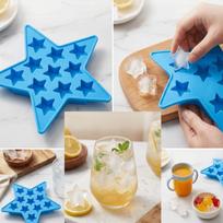 Five Star Shaped Ice Cube Tray Easy Release Freeze Mold Maker Durable Ice Maker Tool  Bar