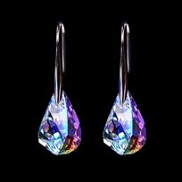Simple Rainbow Crystal Water Drop Earrings Trendy Versatile Gift for Best Friend