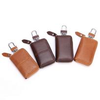 Waterproof Car Key Bag Crazy Horse Leather Car Key Case Cover and Wallet Organizer Bag Holder Reference the picture