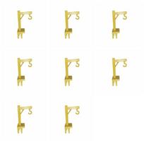 8PCS Funny Tower Crane Tea Bag Holder Plastic Tea Bag Hanger Creative Tea Bag Hook  Tea Friend Gift geltona