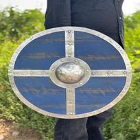 45,72 cm Medinis Vikingų skydas, Vikingų kario skydas, Apvalus Vikingų skydas Valhalla, Idealus LARP, Mūšio Cosplay, Namų dekoras 45.72 cm