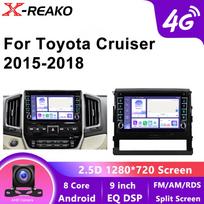 Android 12 Automobilinis radijas Toyota Land Cruiser 200 2015-2018 grotuvas Multimedija Carplay DSP SWC GPS 4G 8 branduolių BT Lexus LX470 WIFI RDS 8 core 4GB+64GB