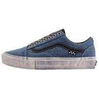 Vans Skate Old Skool Denim Blue Distressed Unisex Sneakers Black VN0A2Z32Y40 38.5