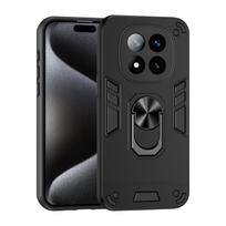 Military Armor Shockproof Case For Xiaomi Redmi Note 14 Pro Plus Note 14 Pro+ 5G Protective Cover Ring Stand Holder Fundas Coque Pc + tpu&Redmi Note 14 4G (Global) juoda