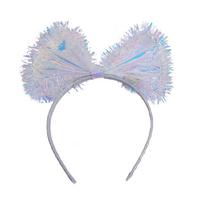 New Year Headband with Tinsel Colorful Film Bowknot Hairband for Adult Hairband 1