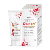 Acne-UV Apsauginis kremas nuo saulės SPF50 PA+++ | 50g Gelinis apsauginis kremas nuo saulės | Nekomedogeninis silikoninis gelis | Be aliejaus | UVA/UVB apsauga | Atsparus vandeniui | Nepalieka baltų pėdsakų