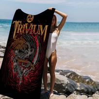 Sunkiųjų Metalų T-Trivium Grupės Mikropluošto Paplūdimio Rankšluostis Sugeriantis Greitai Džiūstantis Minkštas Joga Plaukimas Kurortas Alpinizmas Rankšluostis W40*H60(CM)