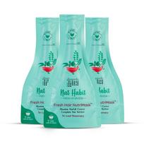 Nat Habit Tri-Leaf Rosemary NutriMask - Hair Mask For Hairfall, Conditioning, Smoothening & Shine, Suitable For All Hair & Scalp Types (Pack of 3 x