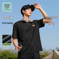 JEANSWEST LIFE Men's Ice Silk Mesh Breathable T-Shirt 4XL