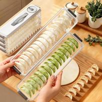 Jiabangshou Narrow Slot Dumpling Box Food Grade Frozen Dumpling Storage Box 3 Layers JD Self-operated Frozen Wonton and Dumpling Organizer